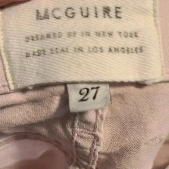 Anthropologie x McGuire Isabeli Lace Up Pastel Pink Paint Splat Skinny Jeans - Picture 9 of 9